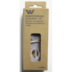 Selvklæbende hvidt velcrobånd 12,5 mm til hobby og montering.