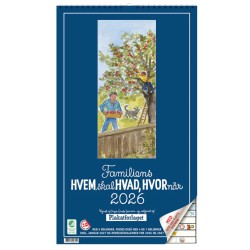 Familiekalender 2026 - 5 kolonner - hvem, hvad & hvornår