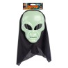 Alienmaske med hætte til Halloween, fastelavn og sjov udklædning.
