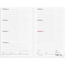 SYSTEM MINI UGEKALENDER TVÆVFORMAT REFIL 2026