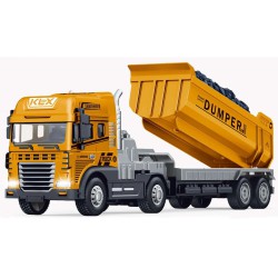 KLX LASTBIL M DUMPER M FRIKTION, LYS OG LYD 1:24