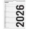 FAMILIEKALENDER SORT/HVID 5 KOLONNER 2026