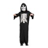 Rio skeletdragt str. 140 cm med hætte og maske til Halloween og fastelavn.