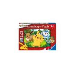 PUSLESPIL 2X24 BRIK PIKACHU & VENNER