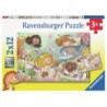 2x12 BRIKS PUZZLESPIL FEER OG HAVFRUER