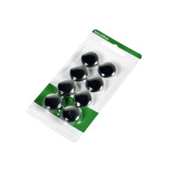 Magneter 20 mm Sort 8 Stk. | Køleskabsmagneter | Bakkeleg