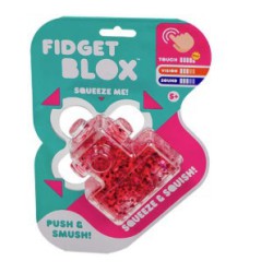 FIDGET BLOX SQUISHY GLITTER RØD
