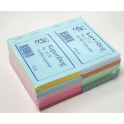 Kuponbøger 120x70 mm – 2x100 Kuponer Ass.