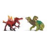 SCHLEICH FIRE SAURIAN VS JUNGLE LIZARD 70834