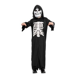 Rio Skelet kostume med maske i størrelse 120 cm til halloween og fastelavn.