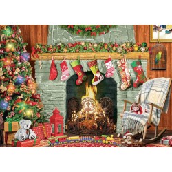 PUSLESPIL-CHRISTMAS BY THE FIREPLACE 500 BRIKKER