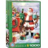 PUSLESPIL-SANTA WITH SLED 1000 BRIKKER