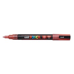 UNI POSCA MARKER 3ML RØD GLITTER