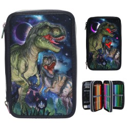 Dino World Trippel Penalhus m/ LED GALAXY 0413131