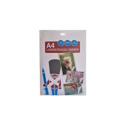 Lamineringslomme A4, 75 micron. 20 stk.