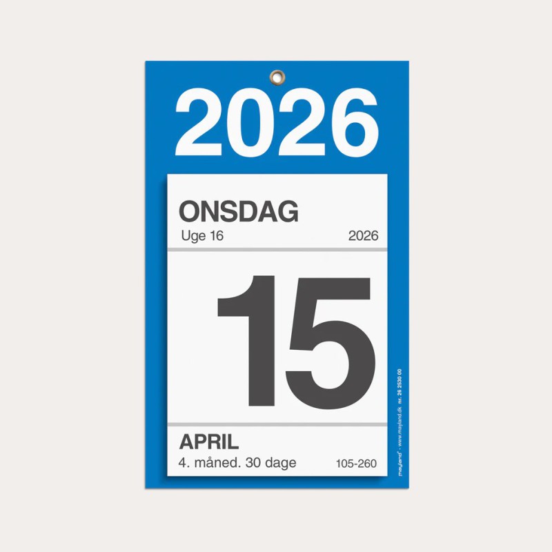 KONTORAFRIVNINGSKALENDER 2026