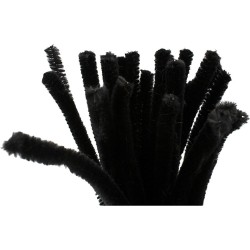 PIBERENSERE 50 STK SORT 6 MM