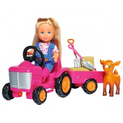EVI LOVE PÅ TRAKTOR M ANHÆNGER OG DYR