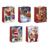 Julegaveposer med julemandsmotiver i assorterede designs.