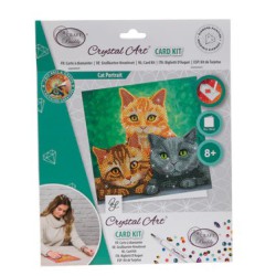 Diamond painting kort kit med katte