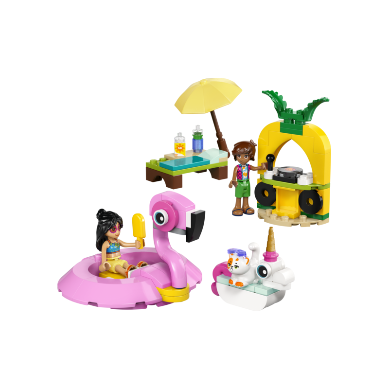 Byggesæt med poolparty og enhjørning fra LEGO Friends.