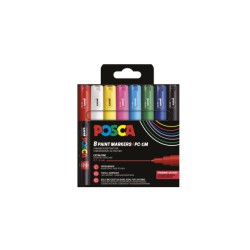 POSCA PC-1M Basic Colors 8 stk. | Farvemarkere | Bakkeleg