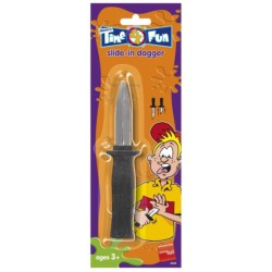 Trick kniv - slide in dagger i plastik.