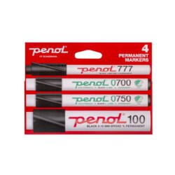 Penol Marker Sæt Sort Medium/Tyk Spids 27607