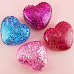 Klemme hjerte med glitter 54653
