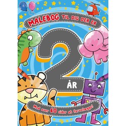 Malebog til børn fra 2 år med mere end 60 søde tegninger til farvelægning.