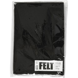 Bløde filtark, som er lavet af 100% polyester.