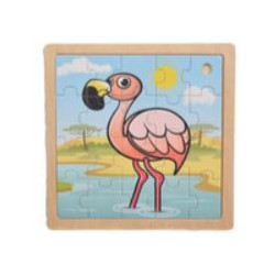 Flamingo træpuslespil skarp pris → Bakkeleg