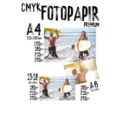 Fotopapir A4 210 g med 50 ark til udskrivning af fotos, billeder og kreative projekter.