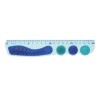 Splintfri sanselineal 20 cm med fleksibelt design og taktile sansefelter.