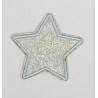 Strygemærke sølv glitter stjerne