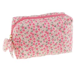 TOILETVESKE ROSA MED BLOMSTER – TINKA TRAVEL
