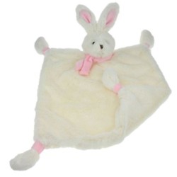 Tinka Baby kanin-nusseklud 30x30 cm i creme/rosa – blød og krammevenlig.