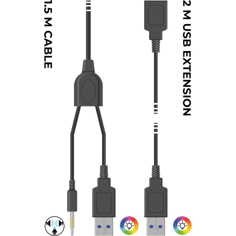 Subsonic gaming headset med LED | Multiplatform | Bakkeleg