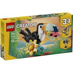 Byggesæt med tropisk tukan fra LEGO Vilde Dyr. Skab farverige dyreeventyr.