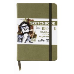 Skitsebog A6 khaki
