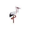 Fødselsstork i træ 80 cm – dekorativ stork til fejring af en nyfødt.