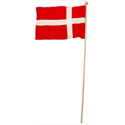 Stof flag på pind