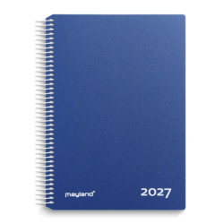 Timekalender 2027 blå PP-plast | Skolekalender | Bakkeleg