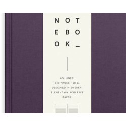 Notebook Textile Plum Lined A5 | Burde notesbog | Bakkeleg