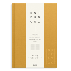 Notebook Textile Mustard Lined A5 | Burde notesbog | Bakkeleg