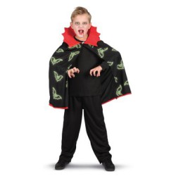 RIO Vampyr Glow selvlysende vampyrkappe 68 × 70 cm til børn fra 5-10 år.