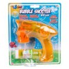 4-KIDS batteridrevet Bubble Gun med LED-lys, friktion og medfølgende flaske med sæbeboblevand.
