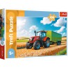Agricultural Machinery puslespil med 100 brikker og flot motiv med traktor og trailer.