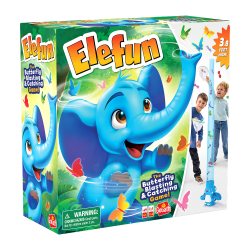 Elefun børnespil med elefant, farverige sommerfugle og net – sjovt og aktivt spil for børn fra 3 år.