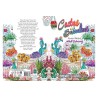 Cactus & Succulent malebog i A4-format med 32 sider og dekorative motiver af kaktusser og sukkulenter.